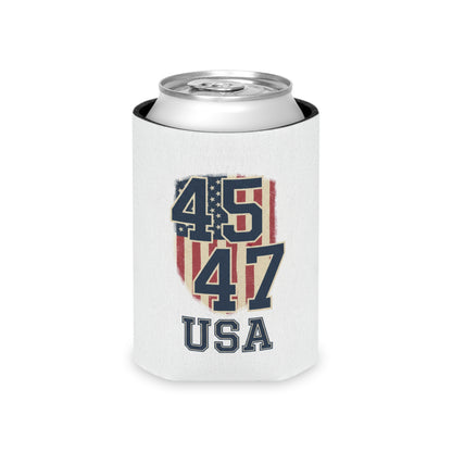 USA Flag State Outline Can Cooler — 4547 Vintage Patriotic Koozie