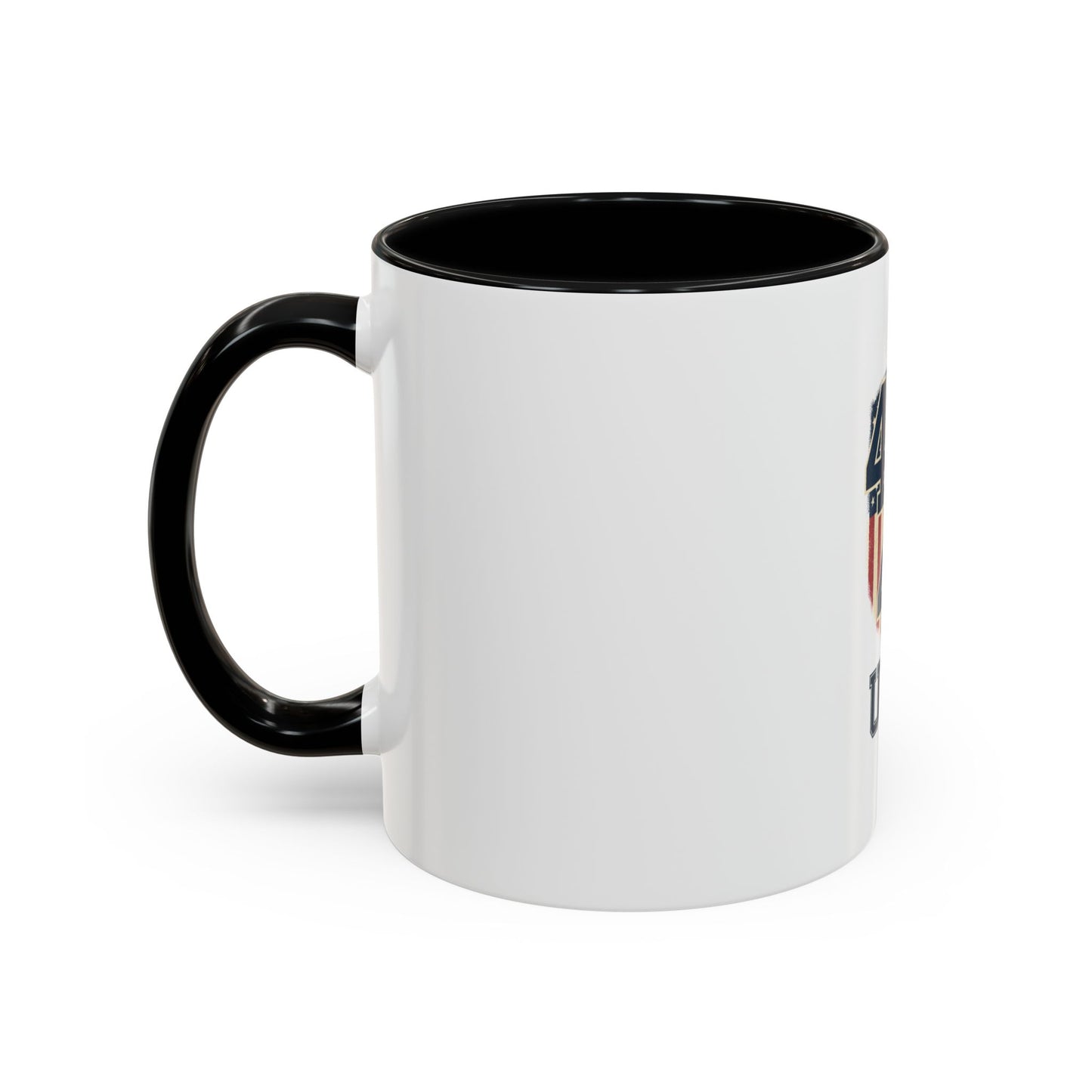 USA 45 47 Shield Accent Coffee Mug – Patriotic American Flag Design