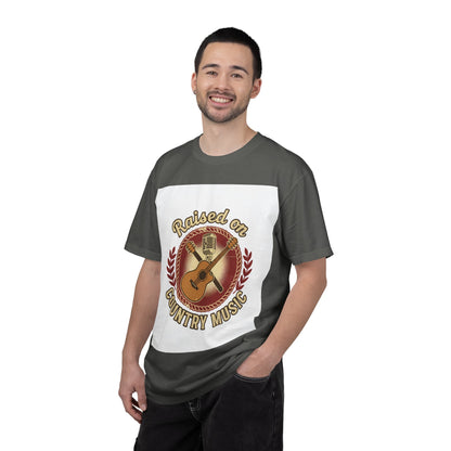 Raised on Country Music T-Shirt — Retro Guitar & Microphone Graphic