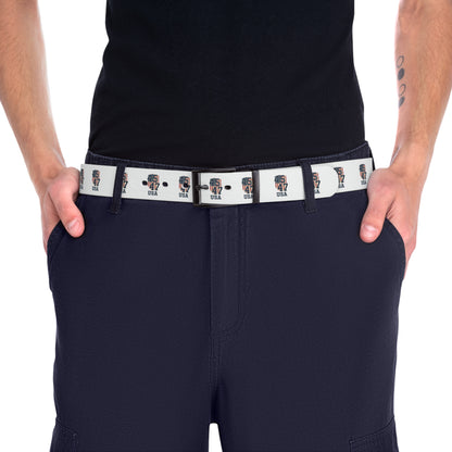 USA Hockey Player #47 Graphic Belt — White Sports Skate Design