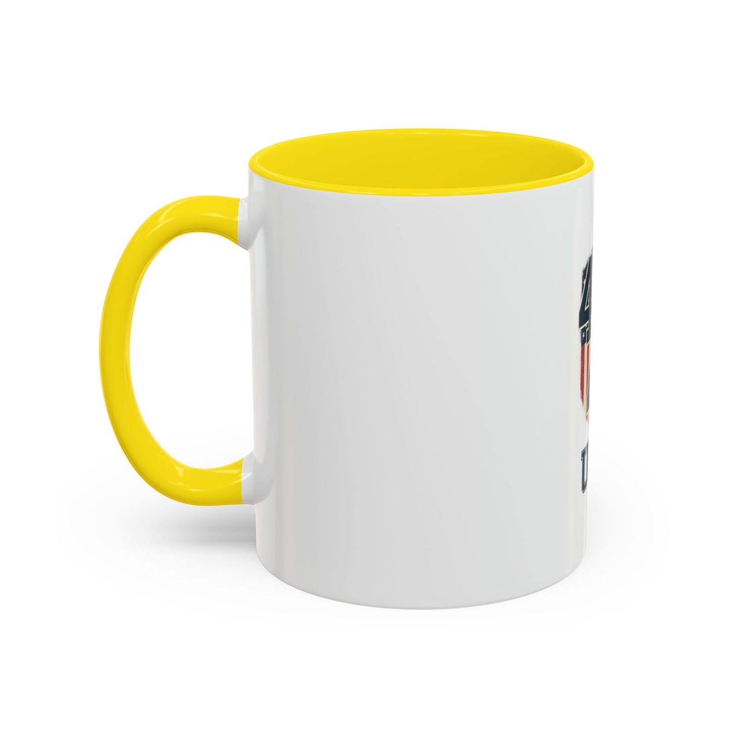 USA 45 47 Shield Accent Coffee Mug – Patriotic American Flag Design