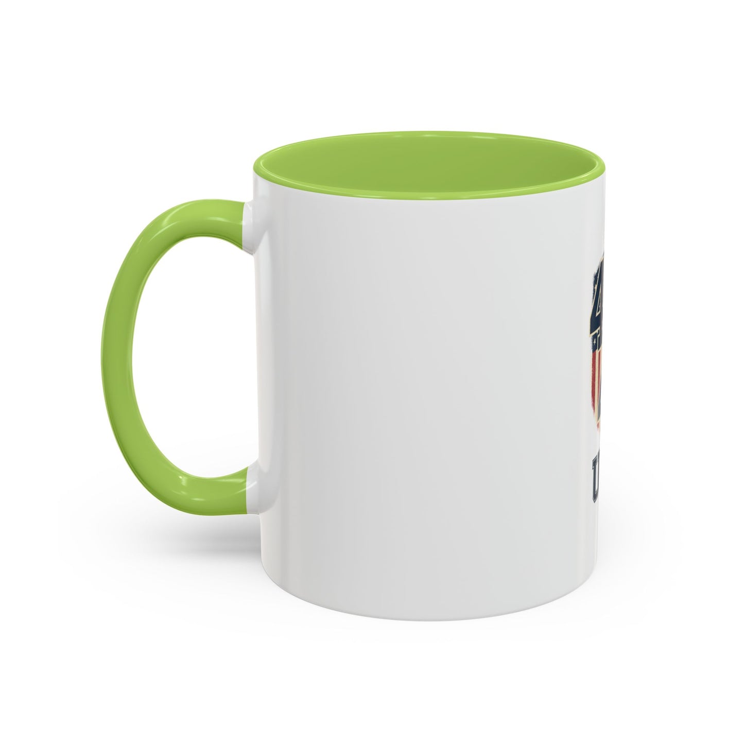 USA 45 47 Shield Accent Coffee Mug – Patriotic American Flag Design