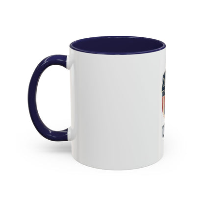 USA 45 47 Shield Accent Coffee Mug – Patriotic American Flag Design