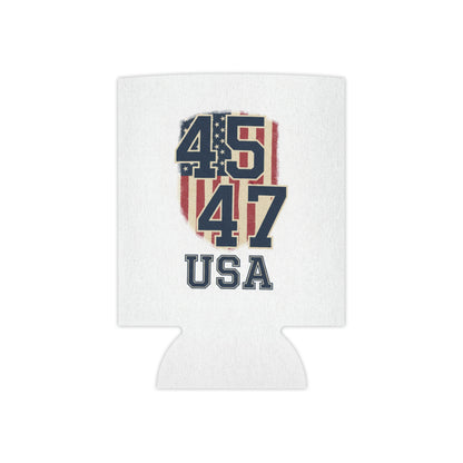 USA Flag State Outline Can Cooler — 4547 Vintage Patriotic Koozie