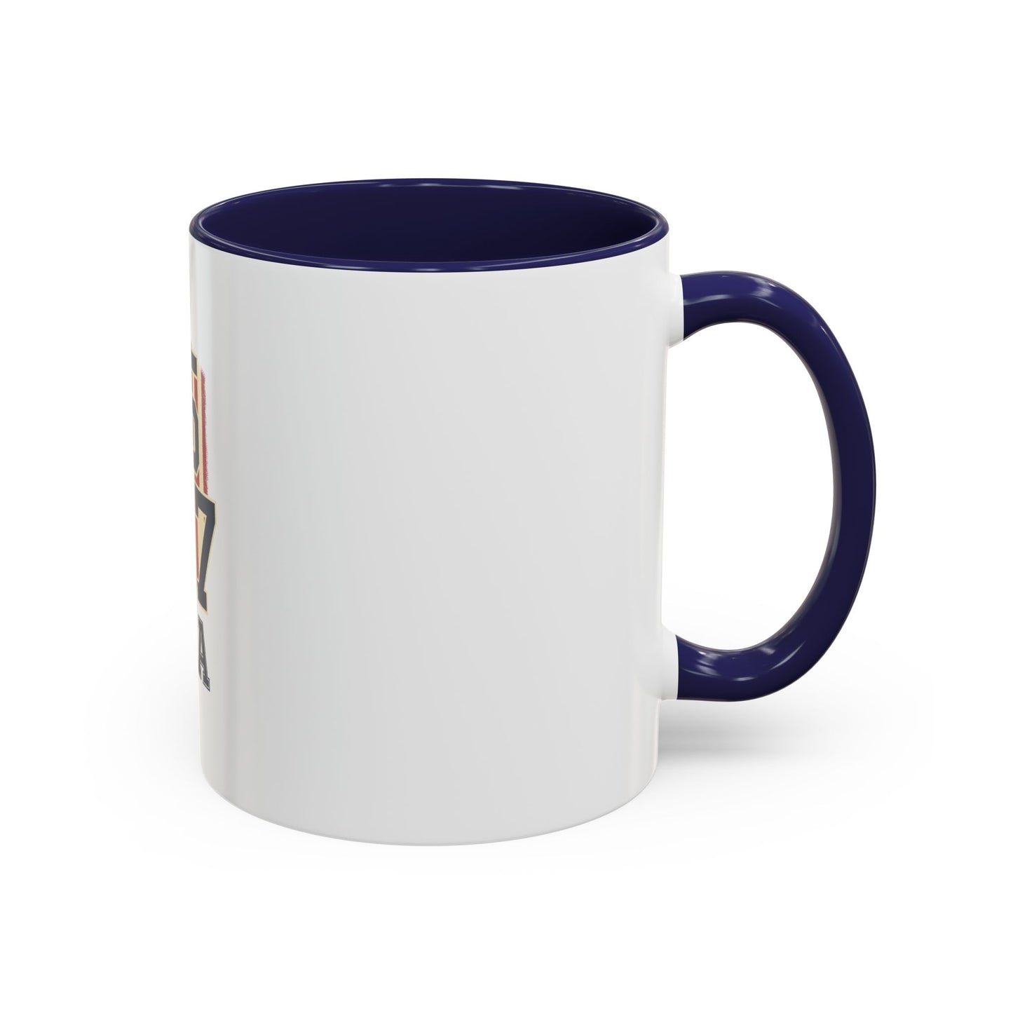 USA 45 47 Shield Accent Coffee Mug – Patriotic American Flag Design