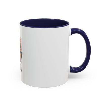 USA 45 47 Shield Accent Coffee Mug – Patriotic American Flag Design
