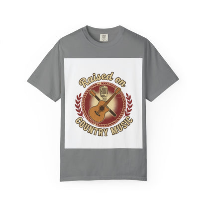 Raised on Country Music T-Shirt — Retro Guitar & Microphone Graphic